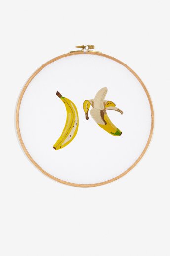 Bananes - motif broderie