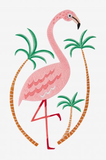 Flamingo - STICKVORLAGE - STICKMOTIV