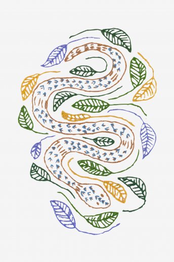 Serpent - motif broderie