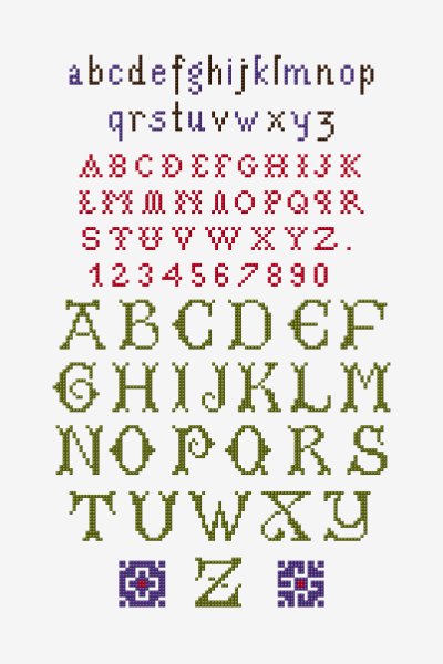 Free Cross Stitch Patterns Dmc By Theme Alphabet And Letters