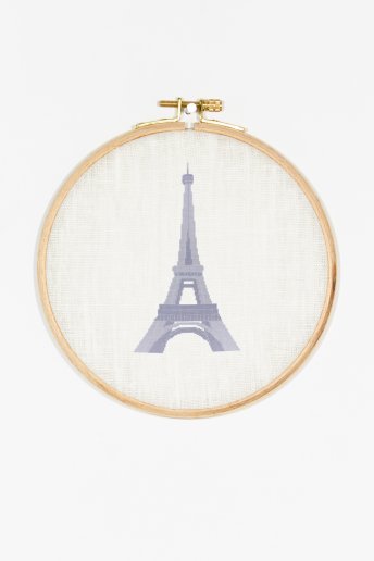 Patrón de punto de cruz Torre Eiffel