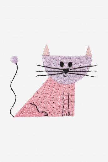 Chat - motif broderie