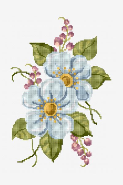 Embroidery DMC UZ-33 Cross stitch Religious Flowers Landscape Patterns 