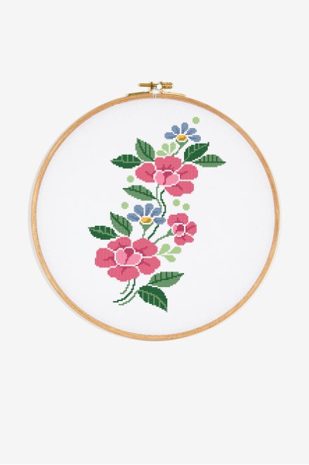 Vintage Pink Flowers - pattern