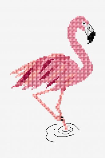 Flamingo - ZÄHLVORLAGE