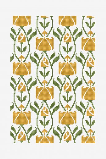 French Yellow Roses - pattern