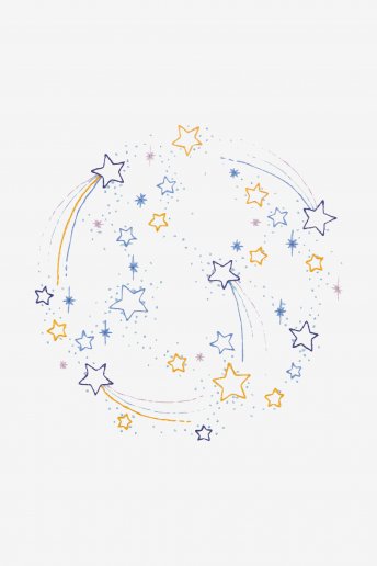 Lluvia de estrellas - Diagrama de bordado
