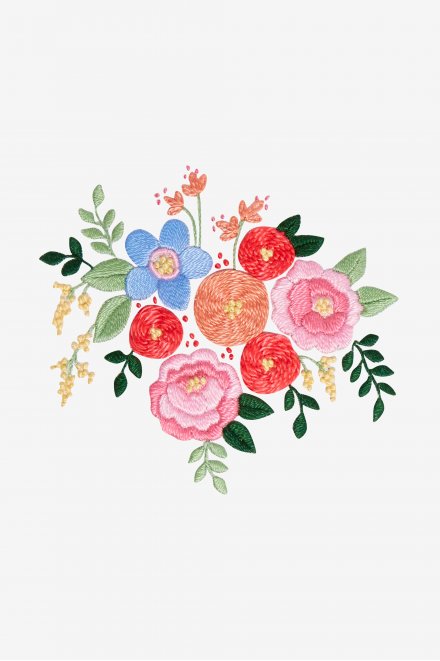 Ramo de flores - Diagrama de bordado