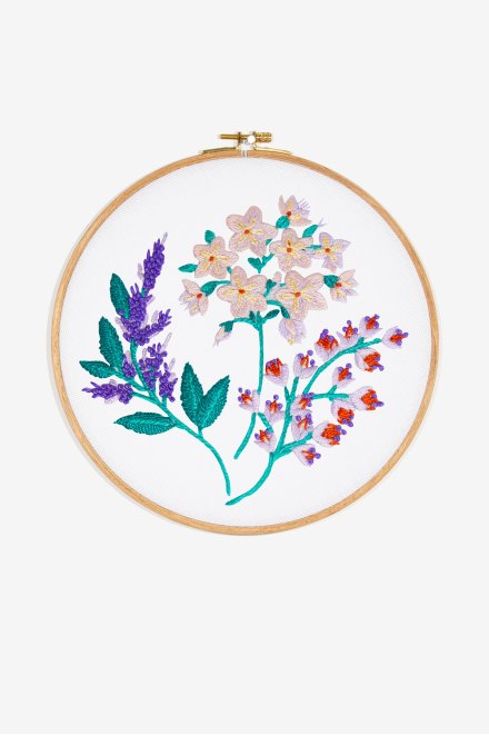 Menta en flor - Diagrama de bordado