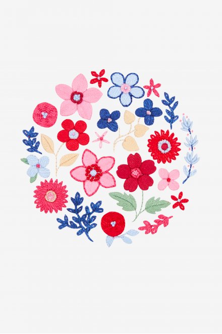 Lluvia de flores - Diagrama de bordado