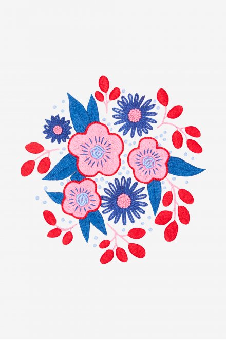Leuchtender Strauß - STICKMOTIV