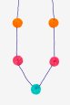 Necklace with colored pompoms - pattern thumbnail