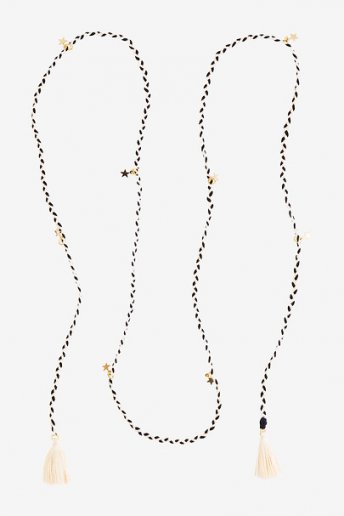 Braided Necklace with Stars - pattern