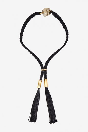 Bracciale nero con pietra - SCHEMA GRATUITO