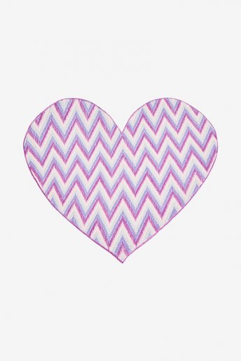 Corazón bargello - Diagrama de bordado
