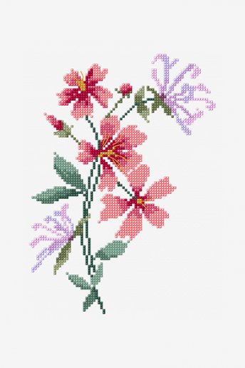 Elegante Blumen - ZÄHLVORLAGE
