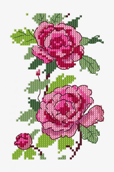 hibiscus flower cross stitch graph