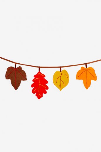 Guirlandes de feuilles d'automne - motif loisirs créatifs