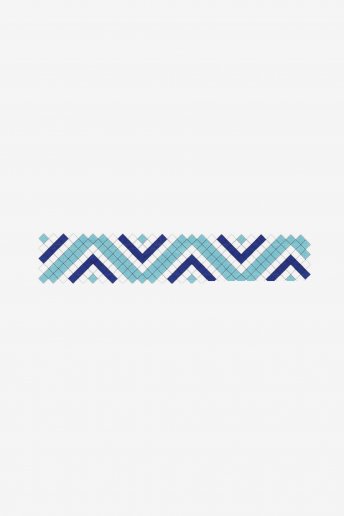 Blue Zig Zag  Friendship Bracelet - pattern