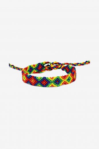 Rainbow Diamonds  Friendship Bracelet - pattern