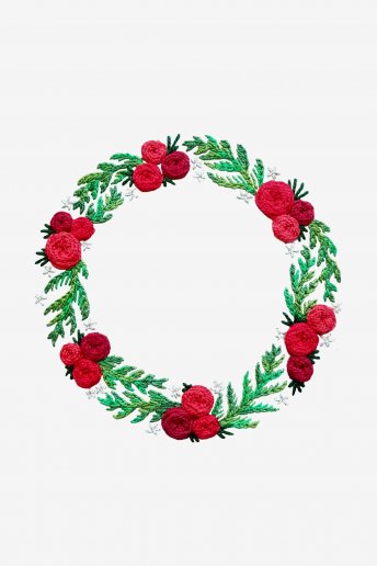 Holiday Wreath - DIAGRAMA DE PUNTO CRUZ