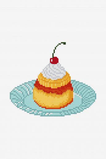Mini gâteau à l'ananas - motif point de croix