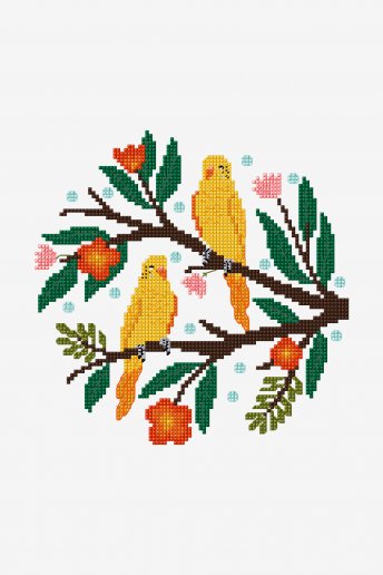 Yellow Parakeets - pattern