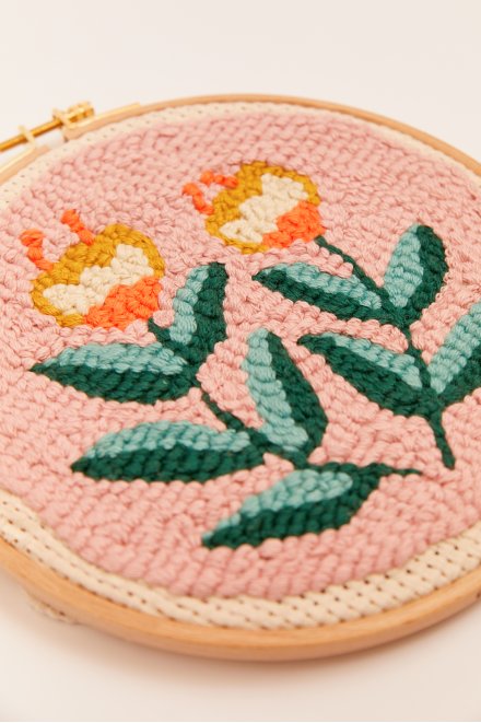 Floraison estivale - Punch Needle - motif loisirs créatifs
