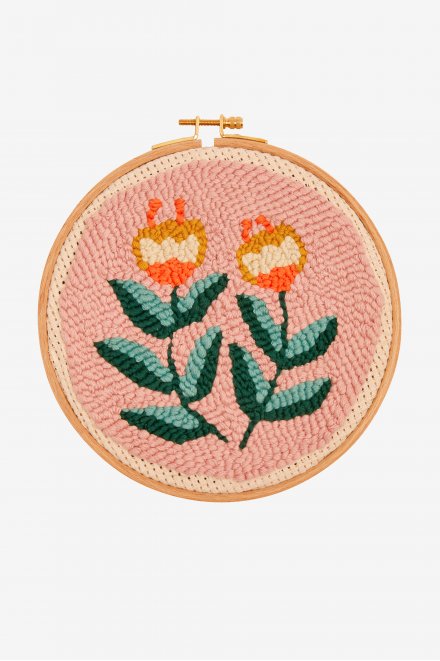 Floraison estivale - Punch Needle - motif loisirs créatifs