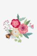 Fleurs enchantées - Motif de point de croix thumbnail