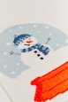 Bonhomme de neige - Motif de point de croix thumbnail