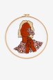 Mujer con flores - Diagrama de bordado thumbnail
