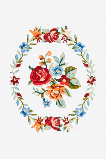 Floral Wreath - embroidery