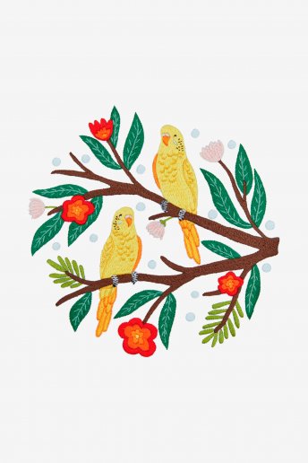Yellow Parakeets - Pattern