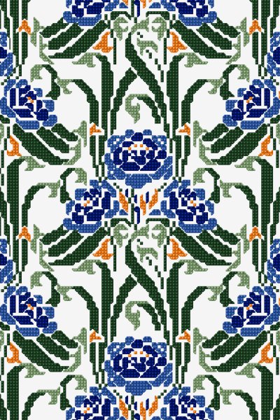Victorian Cottage Cross Stitch Pattern Houses Summer Digital Instant Download  PDF Needlepoint Pattern Embroidery Chart DMC X-stitch