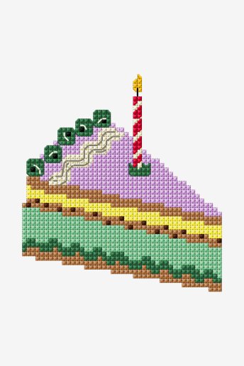 Bolo de Aniversário - DESENHO PONTO DE CRUZ