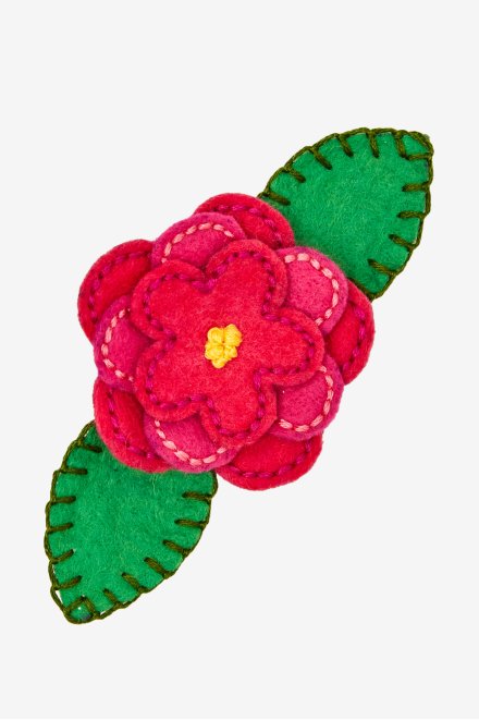 Pink Flower Brooch
