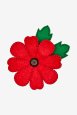 Rote Blumen Brosche thumbnail