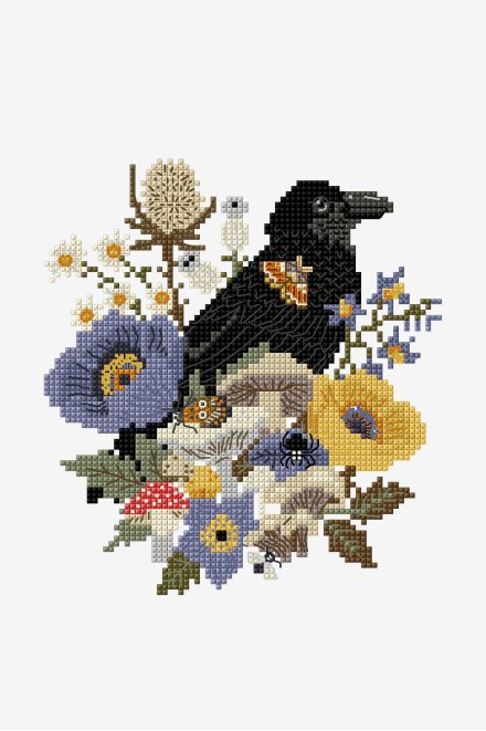 Schwarze Krähe - Zählvorlage