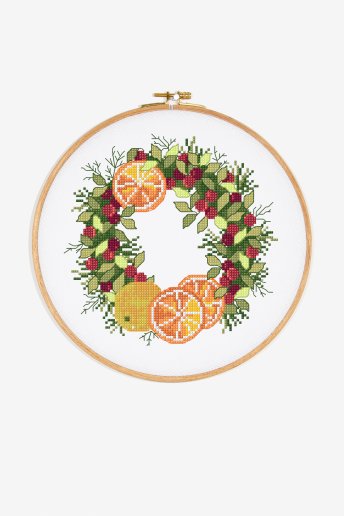 Winter Wreath - Cross Stitch Pattern