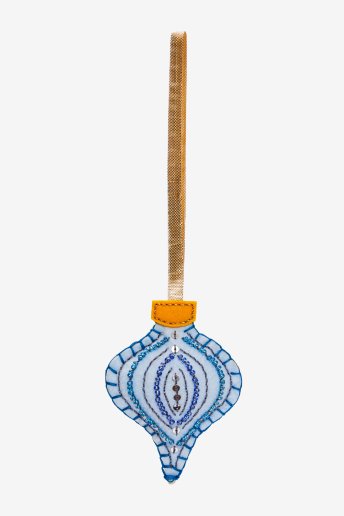 Blue Beaded Bauble - pattern