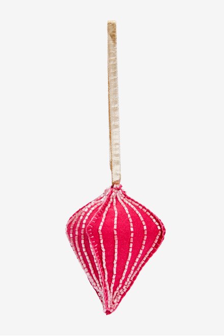 Narrow Diamond Beaded Bauble - pattern