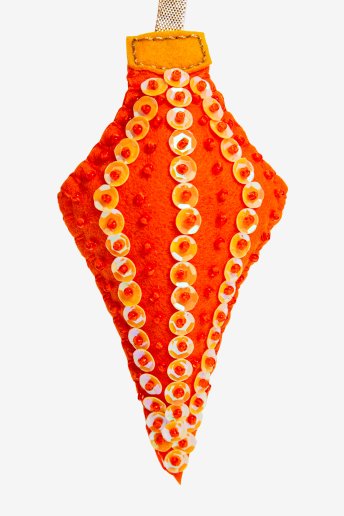 Orange Sequin Bauble - pattern