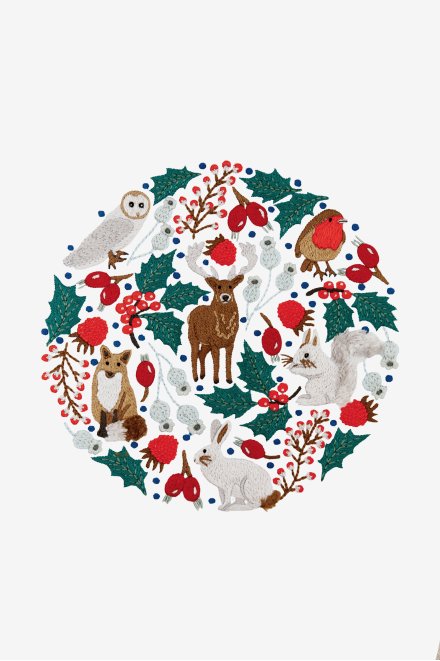 Bosque de Navidad - Diagrama de bordado