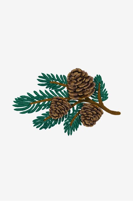 Großer Tannenzweig - Stickmotiv