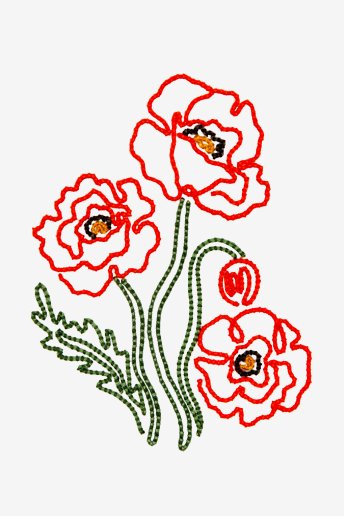  Poppies - Embroidery pattern
