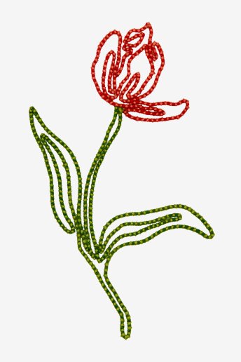 Tulipe - motif broderie