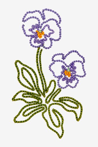  Pansies - Embroidery pattern