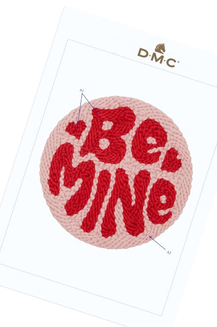 Be Mine - Punch Needle Motiv