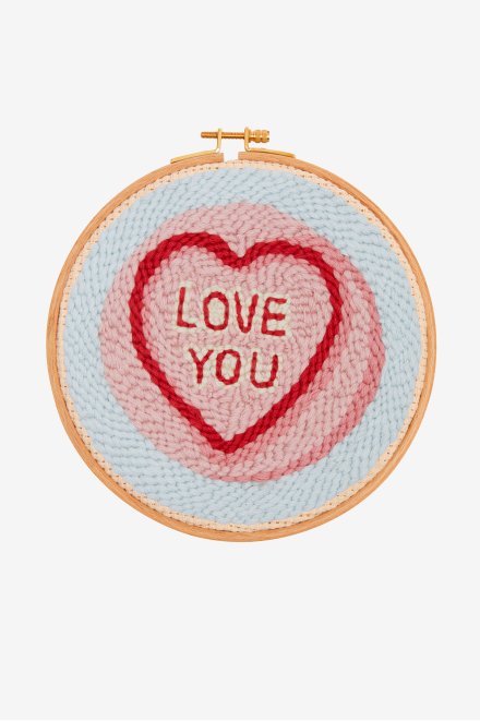 Love You Sweetie - Punch Needle Motiv